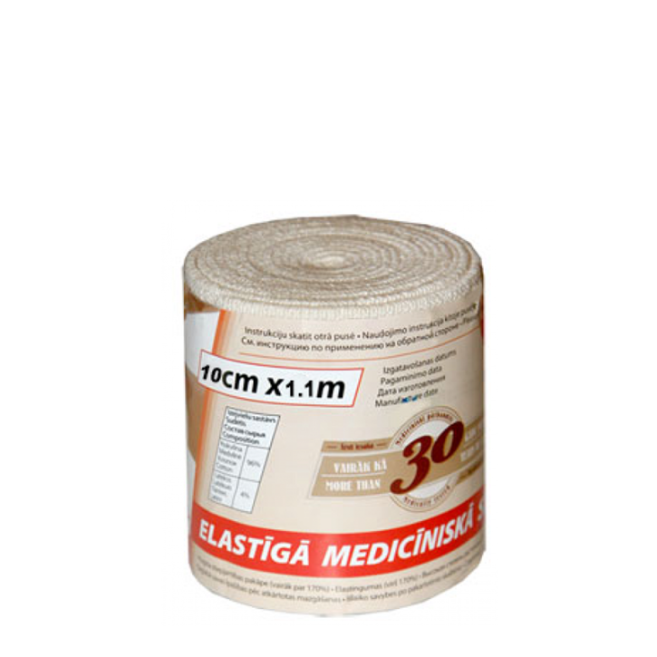 LAUMA ELASTĪGĀ SAITE 10cm X 1.1m LATEX FREE